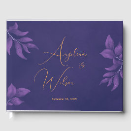 スクリプエレガントトEmerald Purpleと金ゴールド結婚ズ ゲストブック