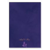 スクリプエレガントトEmerald Purpleと金ゴールド結婚ズ テーブルナンバー (裏面)