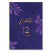スクリプエレガントトEmerald Purpleと金ゴールド結婚ズ テーブルナンバー (正面)