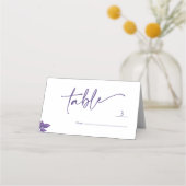 スクリプエレガントトEmerald Purple Eucalyptus結婚 プレイスカード (裏面)