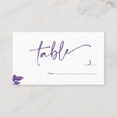 スクリプエレガントトEmerald Purple Eucalyptus結婚 プレイスカード (裏面)