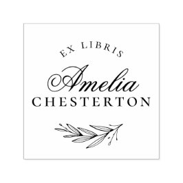 スクリプエレガントトExライブラリ |カスタムモダン蔵書票 セルフインキングスタンプ