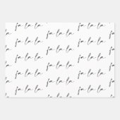 スクリプエレガントトFa La La文字パターンギフト ラッピングペーパーシート (正面2)