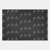 スクリプエレガントトFa La La文字パターンギフト ラッピングペーパーシート (正面)