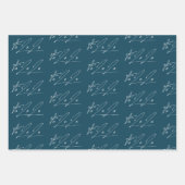 スクリプエレガントトFa La La文字パターンギフト ラッピングペーパーシート (正面3)