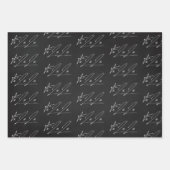 スクリプエレガントトFa La La文字パターンギフト ラッピングペーパーシート (正面)