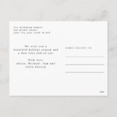 スクリプエレガントトMerry Christmas 5写真red plaid シーズンポストカード (裏面)