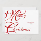 スクリプエレガントトMerry Christmas Non Photo シーズンカード (正面)
