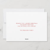 スクリプエレガントトMerry Christmas Non Photo シーズンカード (裏面)