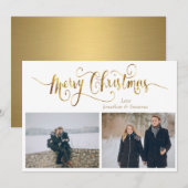 スクリプエレガントトMerry Christmas Photo シーズンカード (正面/裏面)