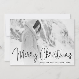 スクリプエレガントトMerry Christmas Photo シーズンカード
