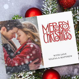 スクリプエレガントトMerry Christmas Photo シーズンカード