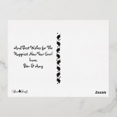 スクリプエレガントトMerry Christmas Photo 箔シーズンポストカード (裏面)