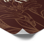 スクリプエレガントトMousse Brownの結婚ゲストブック ポスター (角)