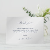 スクリプエレガントトNavy BlueとSilverサンキューカード サンキューカード (スタンド正面)