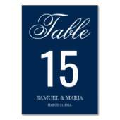 スクリプエレガントトNavy Blue結婚's テーブルナンバー (正面)