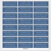 スクリプエレガントトNavy Whiteの結婚ゲストアドレス シール (シート)