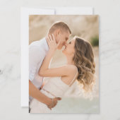 スクリプエレガントトOlive Greenフォトブライダルシャワー 招待状 (裏面)