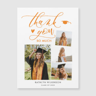 スクリプエレガントトOrange 4 Photo Graduationありがとう