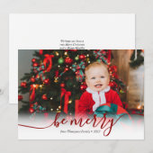 スクリプエレガントトRed Be Photoメリー Christmas シーズンカード (正面/裏面)