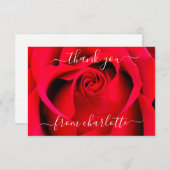 スクリプエレガントトRed Roseフローラありがとう サンキューカード (正面/裏面)