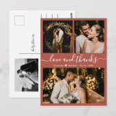 スクリプエレガントトTerracotta's 結婚 Thank You ポストカード (正面/裏面)