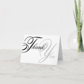 スクリプエレガントトThank You Fold Greeting Card カード (正面)