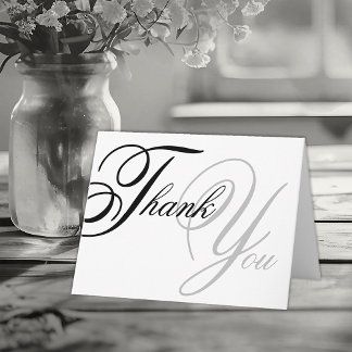スクリプエレガントトThank You Fold Greeting Card カード