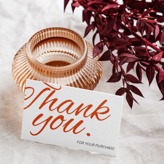 スクリプエレガントトThank You For Order Smallブランディング 名刺