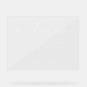 スクリプエレガントトunpluggedの結婚アクリル記号 アクリルサイン (正面)