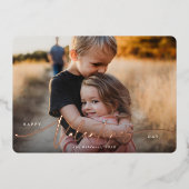 スクリプエレガントトValentines Day Foilフォトカード 箔シーズンカード (正面)