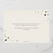 スクリプエレガントトValentines Day Foilフォトカード 箔シーズンカード (裏面)