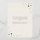 スクリプエレガントトValentine's Day Foilフォトカード 箔シーズンカード (裏面)