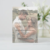 スクリプエレガントモダントのフルオ結婚ード写真 招待状 (スタンド正面)