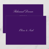 スクリプエレガントルリハーサルのディナーカード サンキューカード (正面/裏面)