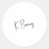 スクリプカジュアルシグネチャー封筒用シール ラウンドシール (正面)