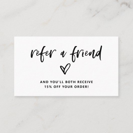 スクリプカジュアルトとハート | 白黒 紹介カード (正面)