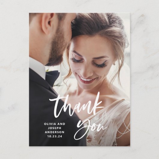 スクリプカジュアルトと写真 |さん結婚ありがとう ポストカード (正面)