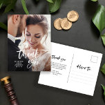 スクリプカジュアルトと写真 |さん結婚ありがとう ポストカード<br><div class="desc">これらのシンプルと結婚あなたモダンのポストカー感謝していドは前面に写真を備え、トレンディーのタイポグラフィを。カードの背面感謝していにの個人メッセージを追加。</div>