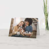スクリプカジュアルトと写真 |ハッピーバースデー カード (正面)