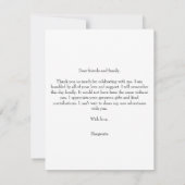 スクリプカジュアルトと卒業写真サンキューカード サンキューカード (裏面)