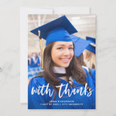 スクリプカジュアルトと卒業写真 サンキューカード (正面)