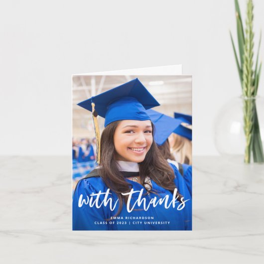 スクリプカジュアルトと卒業写真 サンキューカード (正面)