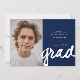 スクリプカジュアルトのグラード |写真シンプルの卒業 案内状