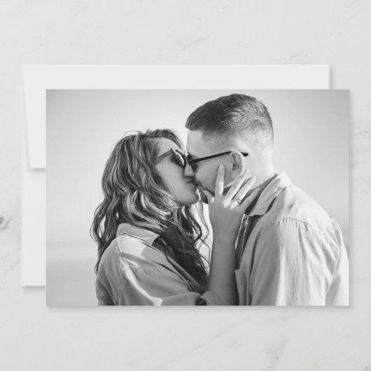 スクリプカジュアルトの白黒の写真 セーブザデート (裏面)