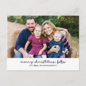 スクリプカジュアルトクリスマスホリデー葉書 シーズンポストカード (正面)