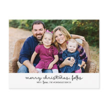 スクリプカジュアルトクリスマスホリデー葉書