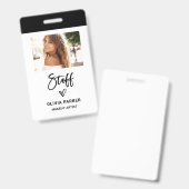 スクリプカジュアルトスタッフ | 写真と手書きハート バッジ (表裏)