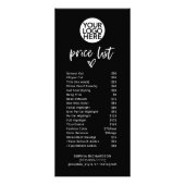 スクリプカジュアルトハートとロゴ | 価格表サービス ラックカード (正面)