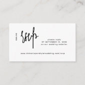スクリプカジュアルトモダンのオンラインrsvp エンクロージャーカード (正面)